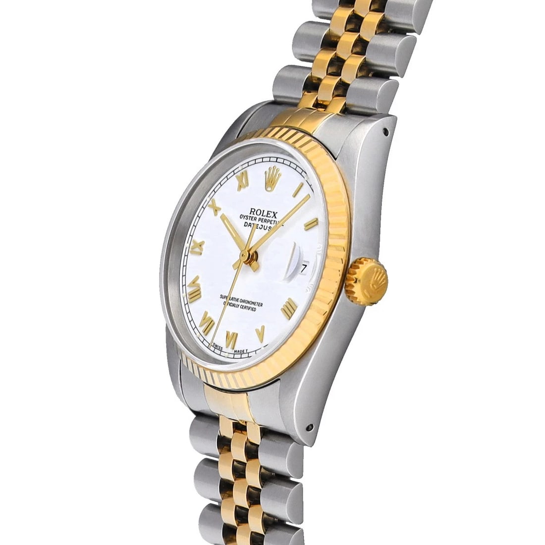 ROLEX DATEJUST WHITE WATCH - 2