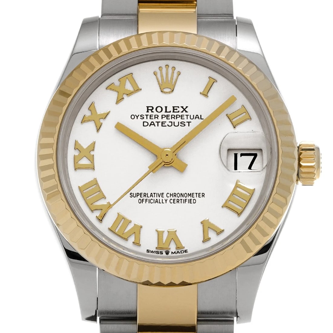 ROLEX DATEJUST WHITE WATCH - 4
