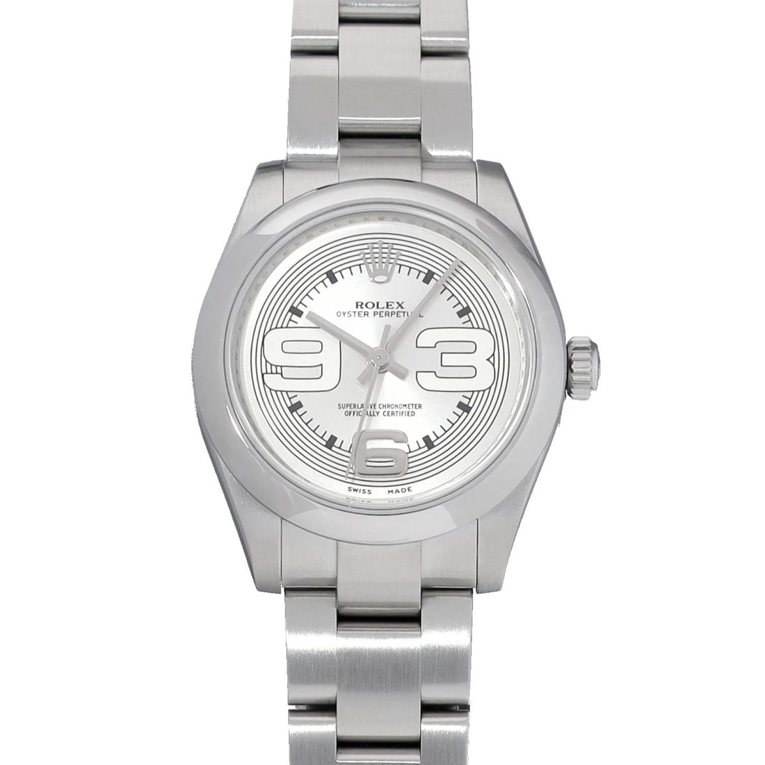 ROLEX OYSTER PERPETUAL SILVER WATCH: ROLEX Oyster Perpetual Silver Watch Brand: ROLEX Type: Wristwatch Material: Band Material Stainless steel, Case Material Stainless steel Color: Dial Color Silver Size: ??Case? H/about 31mm