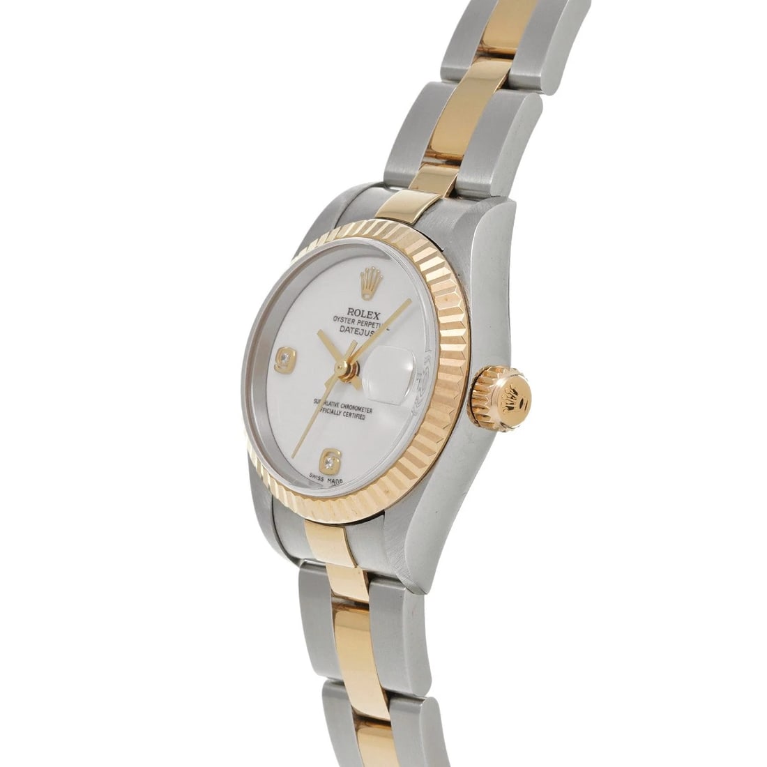 ROLEX DATEJUST WHITE WATCH - 2