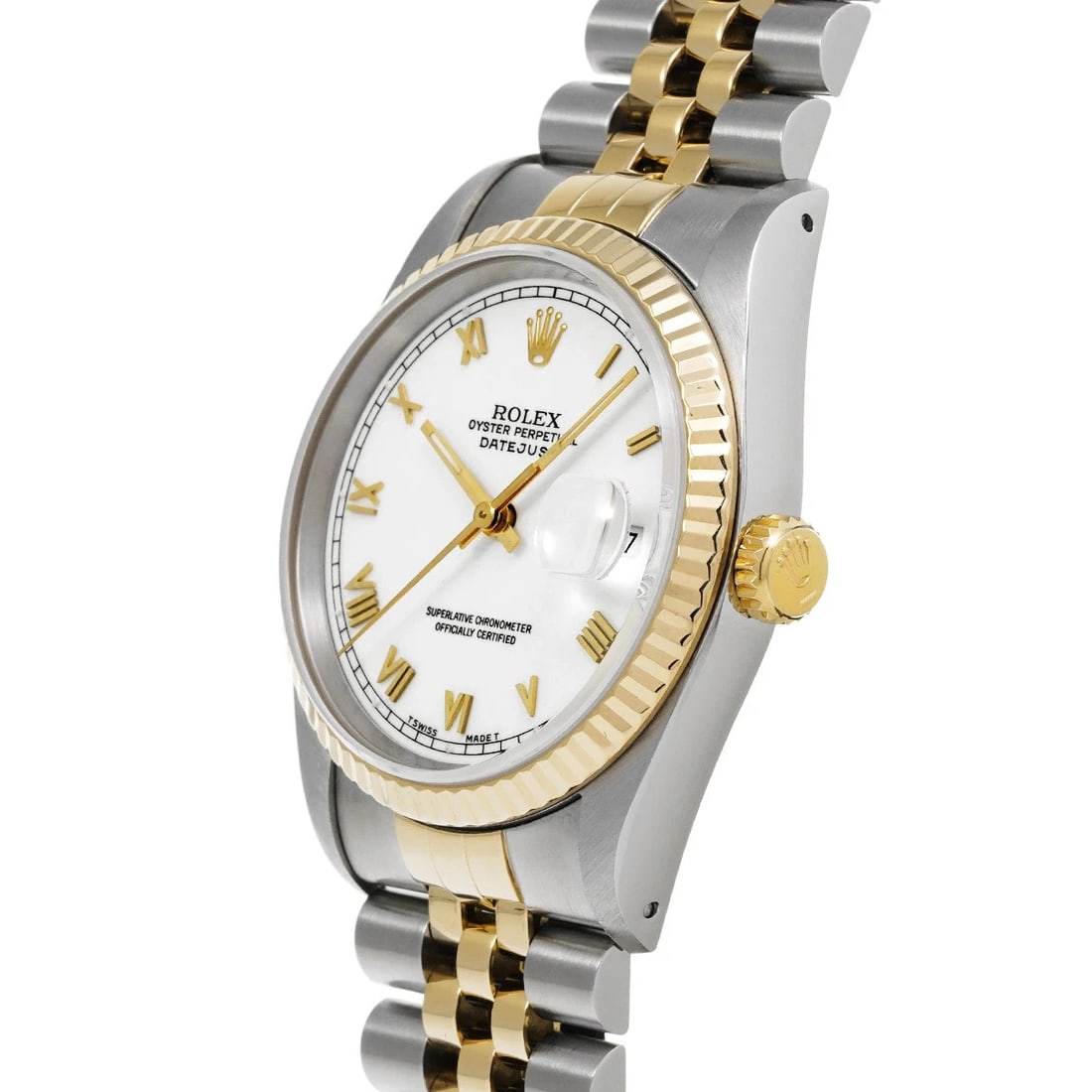 ROLEX DATEJUST WHITE WATCH - 2