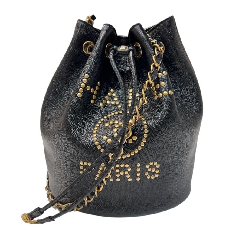 CHANEL DEAUVILLE CHAINSHOULDER SHOULDER BAG: CHANEL Deauville ChainShoulder Shoulder Bag Brand: CHANEL Type: Shoulder Bag Material: Caviar skin Color: Black Gold Hardware Size: W7.3 x H8.7x D5.7inch Shoulder:0.0inch Accessories: None