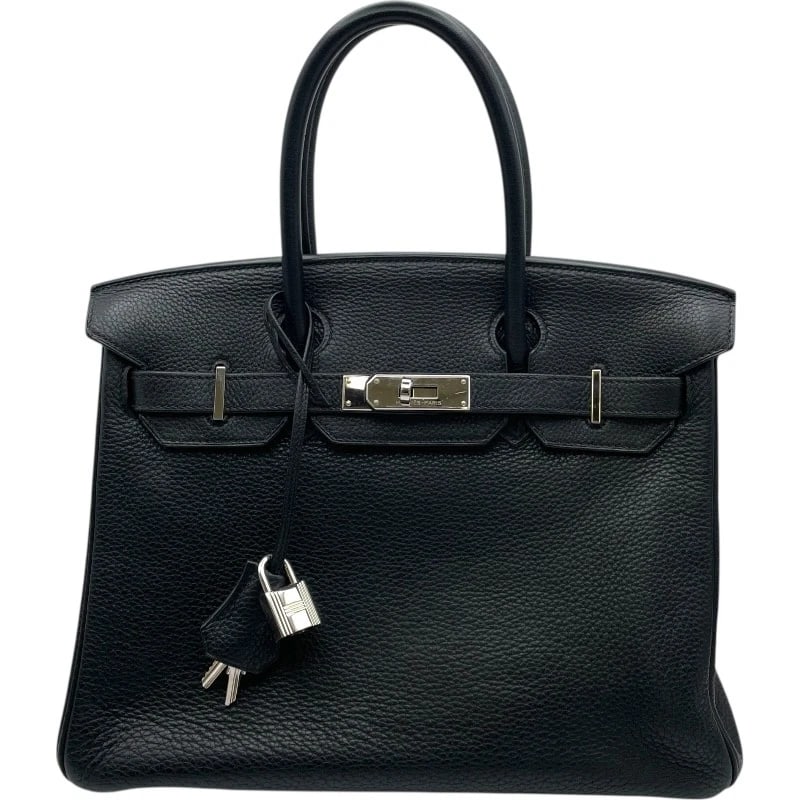 HERMES BIRKIN 30 HANDBAG: HERMES Birkin 30 Handbag Brand: HERMES Type: Handbag Material: Taurillon Clemence Color: Black SilverHardware Size: W11.4 x H9.1x D5.7inch Accessories: None Accessories Notice: When purcha