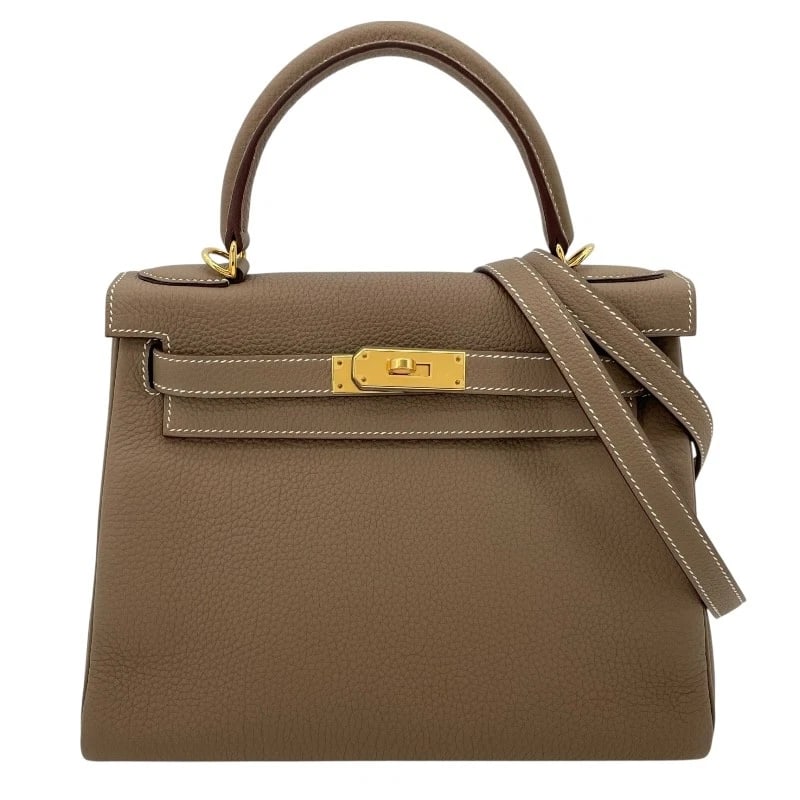 HERMES KELLY 28 INTERNAL SEWING SHOULDER BAG: HERMES Kelly 28 internal sewing Shoulder Bag Brand: HERMES Type: Shoulder Bag Material: Togo Color: Etup GD Hardware Size: W11.0 x H8.7x D4.3inch Shoulder:35.0inch Accessories: None