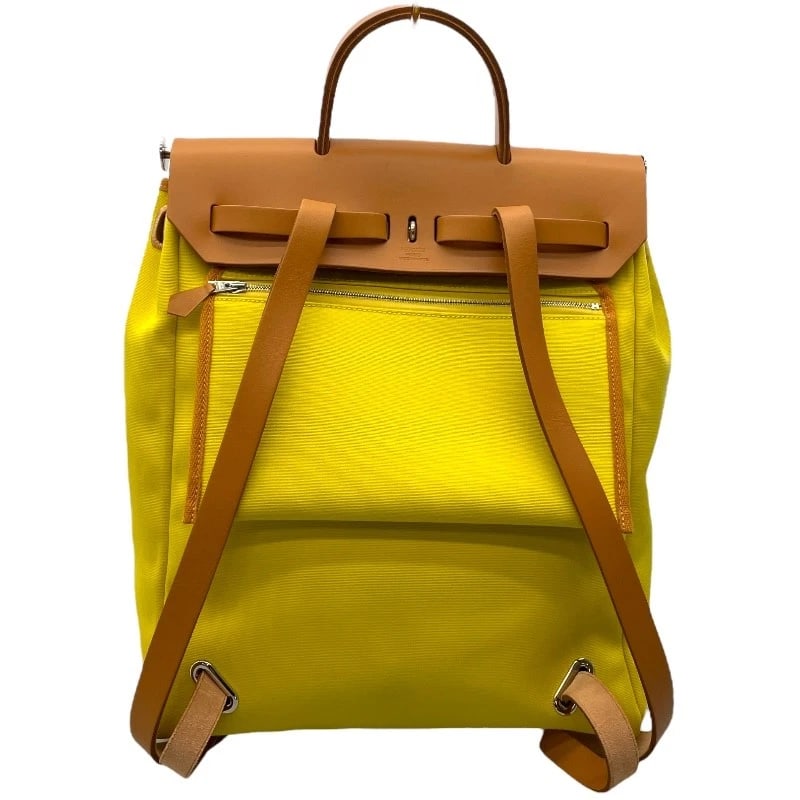 HERMES HERBAG ZIP-ADO PM BACKPACK A· DAYPACK: HERMES Herbag Zip-Ado PM Backpack Daypack Brand: HERMES Type: Backpack Â· Daypack Material: Toile/Hunter Color: Natural SVHardware Size: W11.4 x H15.7x D3.9inch Shoulder:29.1inch 