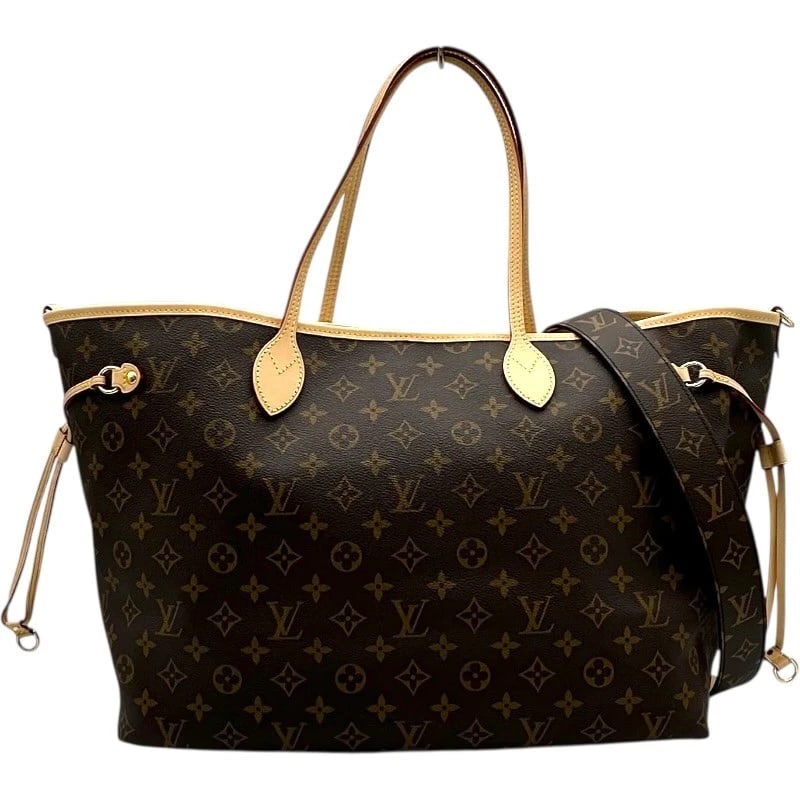 LOUIS VUITTON NEVERFULL INSIDE OUT GM TOTE BAG: LOUIS VUITTON Neverfull Inside Out GM Tote Bag Brand: LOUIS VUITTON Type: Tote Bag Material: Monogram Color: Brown Size: W15.4 x H12.6x D7.5inch Shoulder:35.0inch Accessories: None
