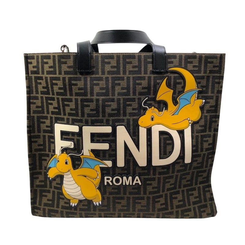 FENDI FF LOGO TOTE BAG: FENDI FF Logo Tote Bag Brand: FENDI Type: Tote Bag Material: fabric Color: Brown Size: W15.4 x H13.4x D6.7inch Accessories: None Accessories Notice: When purchasing pre-owned goods, please