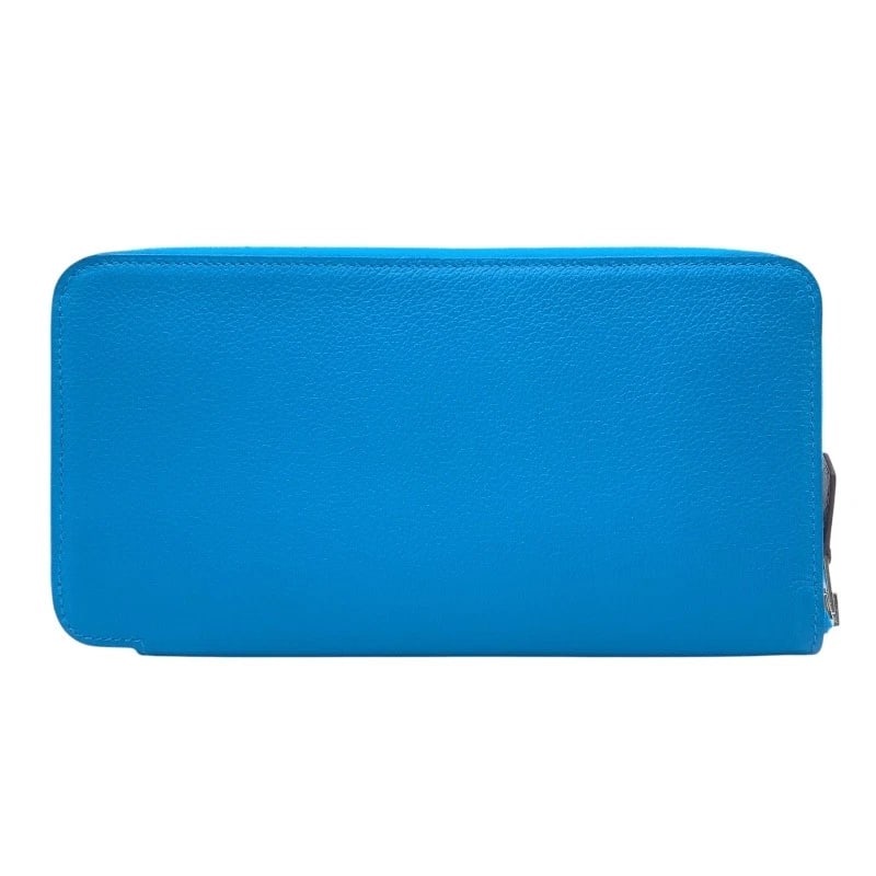 HERMES AZAP LONG SILK INN PURSE: HERMES Azap Long Silk Inn purse Brand: HERMES Type: purse Material: Evercolor Color: Blue Frida SVHardware Size: W7.9 x H4.3x D0.6inch Accessories: None Accessories Notice: When purchasing