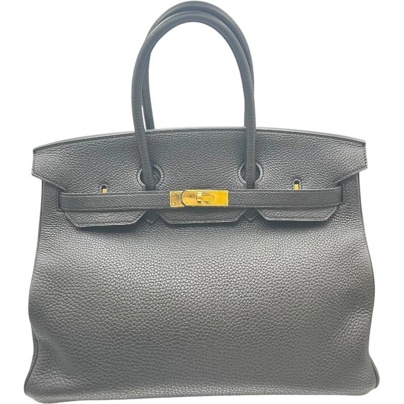 HERMES BIRKIN 35 HANDBAG: HERMES Birkin 35 Handbag Brand: HERMES Type: Handbag Material: Togo Color: Black GD Hardware Size: W13.8 x H11.0x D7.1inch Accessories: None Accessories Notice: When purchasing pre-owned