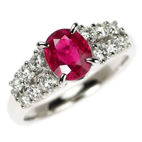 TASAKI PEARL PT900 BURMA/MYANMAR RUBY DIAMOND RING: Tasaki Pearl Pt900 Burma/Myanmar Ruby Diamond Ring Brand: Tasaki Pearl Type: rings Material: Pt900 Color: PT Size: 5.5 - 5.75 Accessories: None Accessories Notice: When purchasing pre-owned