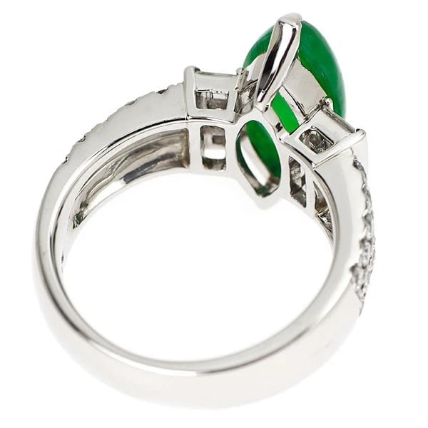PT900 JADE DIAMOND RING - 3