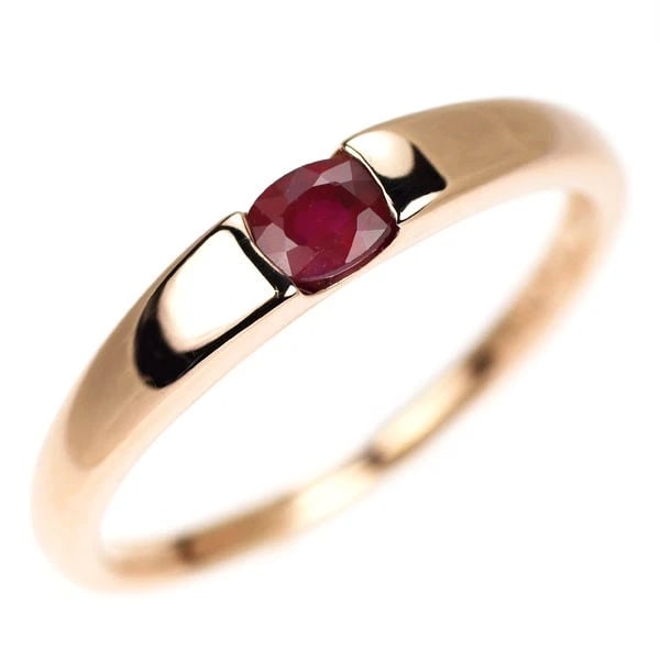 K10PG OVAL RUBY RING: K10PG oval ruby ring Brand: None Type: Ring Material: Metal Purity K10 Metal Gold Main Stone/Creation Ruby Color: None Size: 4.75 - 5 US Accessories: None Accessories Notice: When purchasing