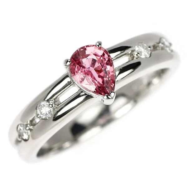 PT900 PINK SAPPHIRE DIAMOND RING: Pt900 pink sapphire diamond ring Brand: None Type: Ring Material: Metal Purity 900 Metal Platinum Main Stone/Creation sapphires Color: Platinum Size: 6 US Accessories: None Accessories