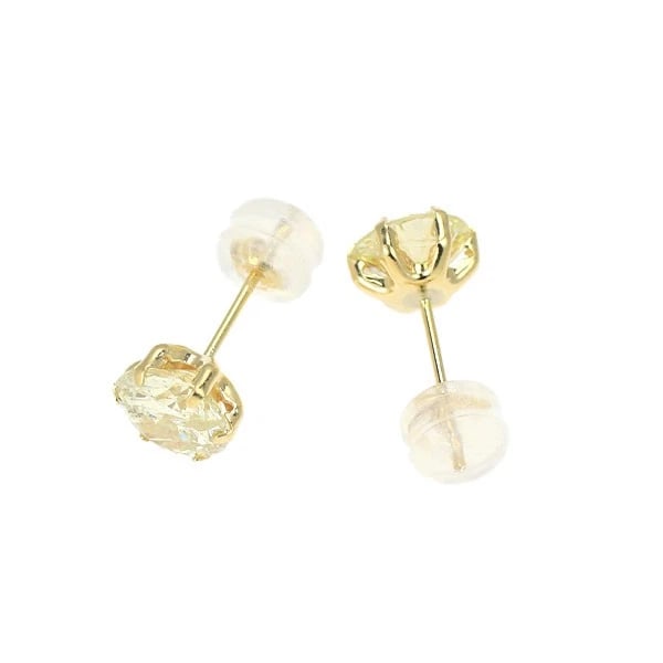 K18YG DIAMOND EARRINGS - 2