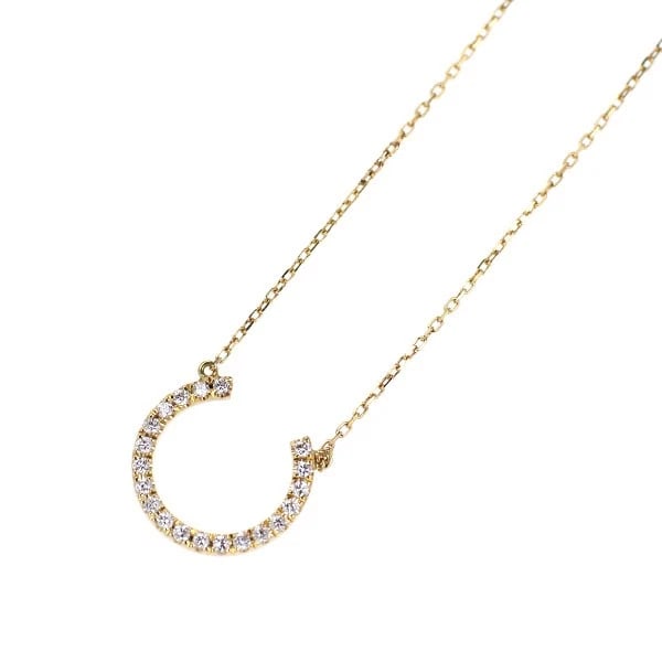 AKER K18YG DIAMOND PENDANT NECKLACE: Aker K18YG Diamond Pendant Necklace Brand: ahkah Type: Pendant Necklace Material: Metal Purity K18 Metal Gold Main Stone/Creation Natural Color: None Size: Necklace: Chain Length 39.5 