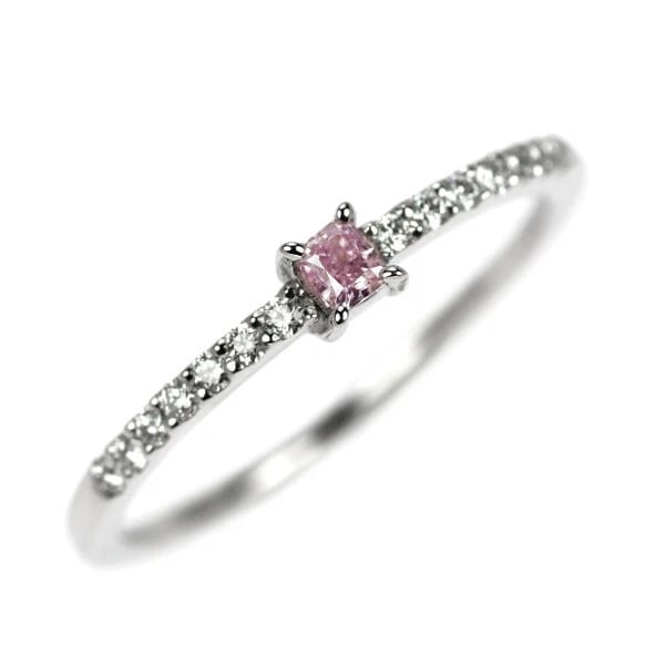 PT900 NATURAL PINK DIAMOND RING: Pt900 natural pink diamond ring Brand: None Type: rings Material: Pt900 Color: Pt Size: 6 US Accessories: None Accessories Notice: When purchasing pre-owned goods, please refer to the photos
