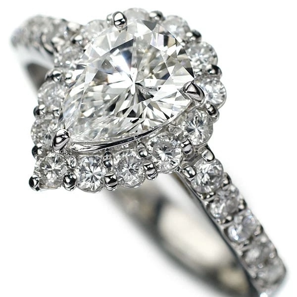 PT900 PEAR SHAPE DIAMOND RING - 3