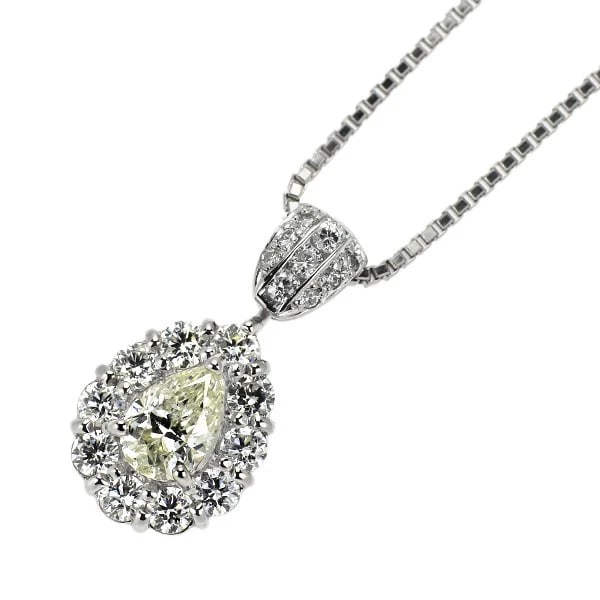 PT900/ PT850 PEAR SHAPE DIAMOND PENDANT NECKLACE (1 of 3)