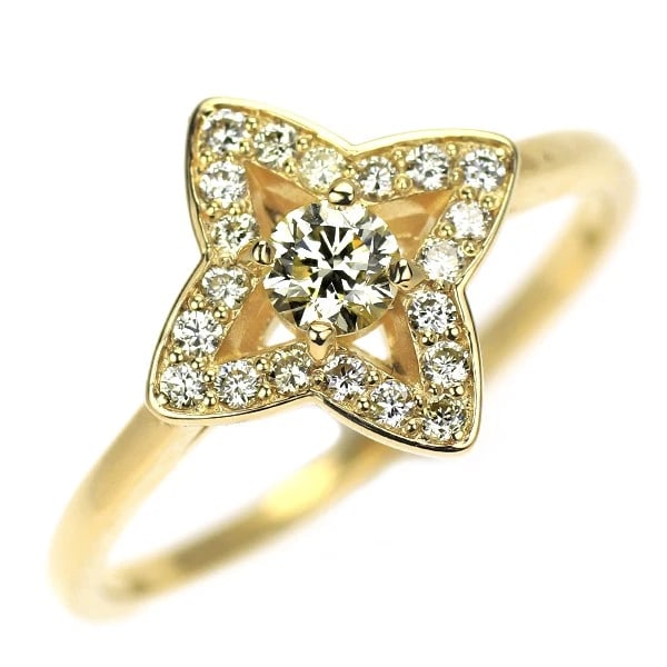 K18YG DIAMOND RING: K18YG diamond ring Brand: None Type: Ring Material: Metal Purity K18 Metal Gold Main Stone/Creation Natural Color: Yellow Gold Size: 6 US Accessories: None Accessories Notice: When purchasing