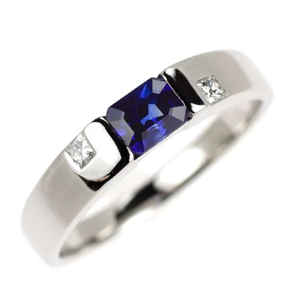 PT900 SAPPHIRE DIAMOND RING: Pt900 sapphire diamond ring Brand: None Type: Ring Material: Metal Purity 900 Metal Platinum Main Stone/Creation sapphires Color: None Size: 6.75 - 7 US Accessories: None Accessories Notice:
