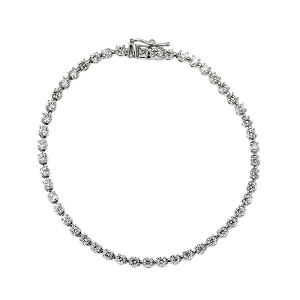 K18WG DIAMOND TENNIS BRACELET: K18WG diamond tennis bracelet Brand: None Type: bracelets Material: K18WG Color: WG Size: Chain Length 16 Length/Width/Diameter2.5 Width/Thickness2.9 Accessories: None Accessories Notice: