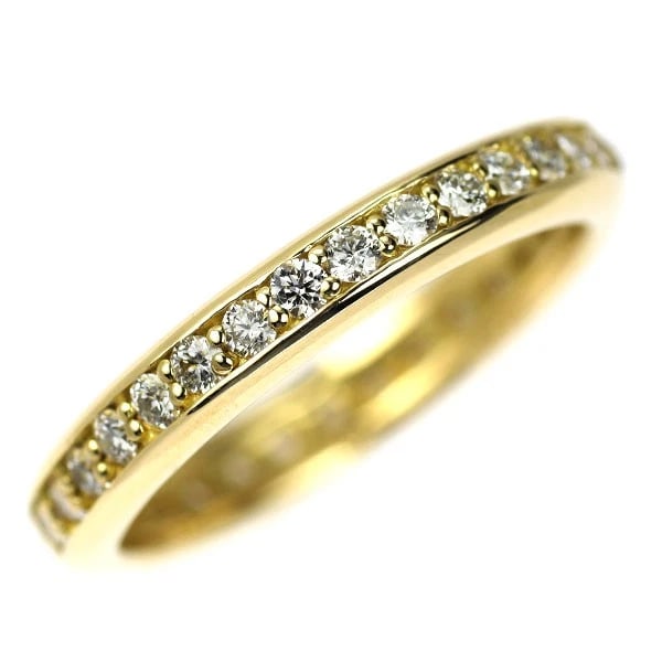 K18YG FULL ETERNITY DIAMOND RING: K18YG FULL ETERNITY DIAMOND RING Brand: None Type: Ring Material: Metal Purity K18 Metal Gold Main Stone/Creation Natural Color: Yellow Gold Size: 4.75 - 5 US Accessories: None Accessories