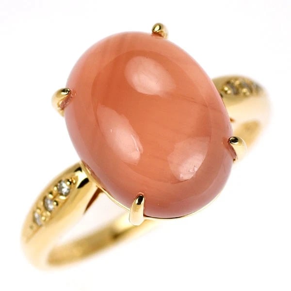 QVC K18YG RHODOCHROSITE DIAMOND RING: QVC K18YG Rhodochrosite Diamond Ring Brand: None Type: Ring Material: Metal Purity K18 Metal Gold Main Stone/Creation None Color: Yellow Gold Size: 6.25 - 6.5 US Accessories: None Accessories