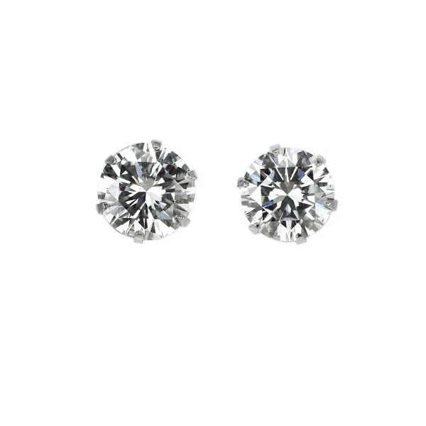PT900 DIAMOND EARRINGS: Pt900 Diamond Earrings Brand: None Type: piercing Material: Metal Purity 900 Metal Platinum Main Stone/Creation Natural Color: None Size: Length/Width/Diameter6.1 Accessories: None