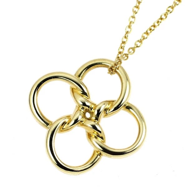 TIFFANY & CO K18YG PENDANT NECKLACE QUADROFOLIO: Tiffany & Co K18YG pendant necklace quadrofolio Brand: Tiffany Type: Pendant Necklace Material: Metal Purity K18 Metal Gold Main Stone/Creation None Color: None Size: Necklace: Chain Length