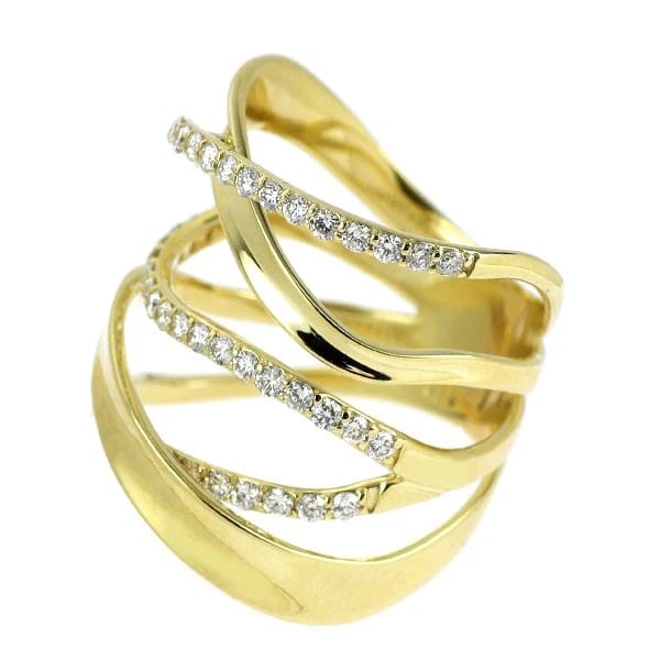 K18YG DIAMOND RING - 2
