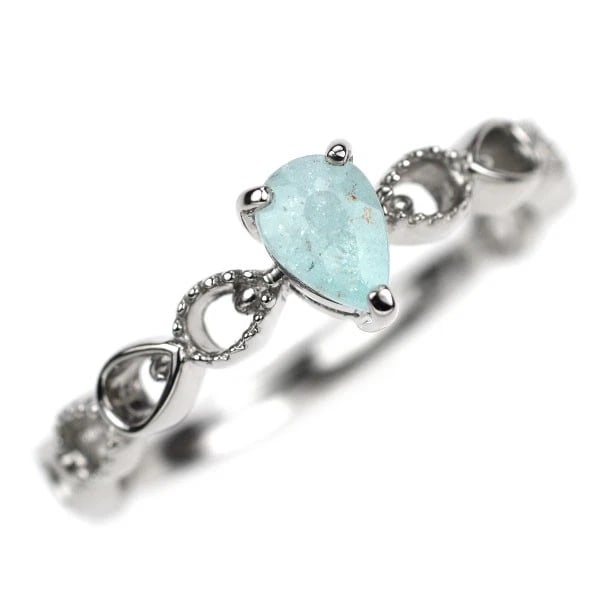RARE PT950 SILKY PARAIBA TOURMALINE RING: Rare Pt950 Silky Paraiba Tourmaline Ring Brand: None Type: Ring Material: Metal Purity 950 Metal Platinum Main Stone/Creation tourmaline Color: None Size: 5.25 US Accessories: None