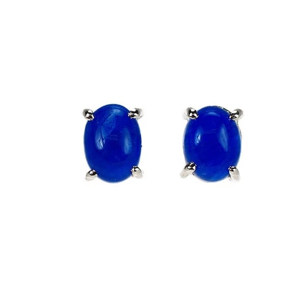 PT900 CABOCHON CUT HAUYNITE EARRINGS: Pt900 Cabochon Cut Hauynite Earrings Brand: None Type: piercing Material: Metal Purity None Metal Pt900 Main Stone/Creation Hauynite Color: None Size: None Accessories: None Accessories