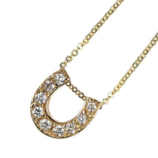 K18YG/PG DIAMOND PENDANT NECKLACE: K18YG/PG diamond pendant necklace Brand: None Type: Pendant Necklace Material: Metal Purity K18 Metal Gold Main Stone/Creation Natural Color: None Size: Necklace: Chain Length 50 Accessories: