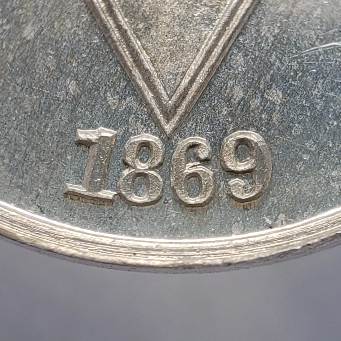 1869/'8' 3C SILVER THREE CENT TRIME PROOF - 5