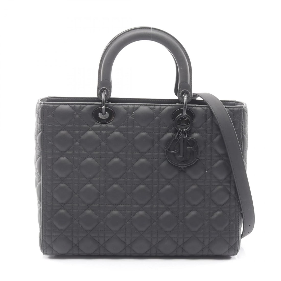 CHRISTIAN DIOR LADY DIOR LARGE SHOULDER CROSSBODY CANNAGE HANDBAG: Christian Dior Lady Dior Large Shoulder Crossbody Cannage Handbag Brand: Dior Type: Handbag Material: leather Color: Black??ish colors Size: H:25cm x W:32cm x D:11cm (H:9.8" x W:12.6" x