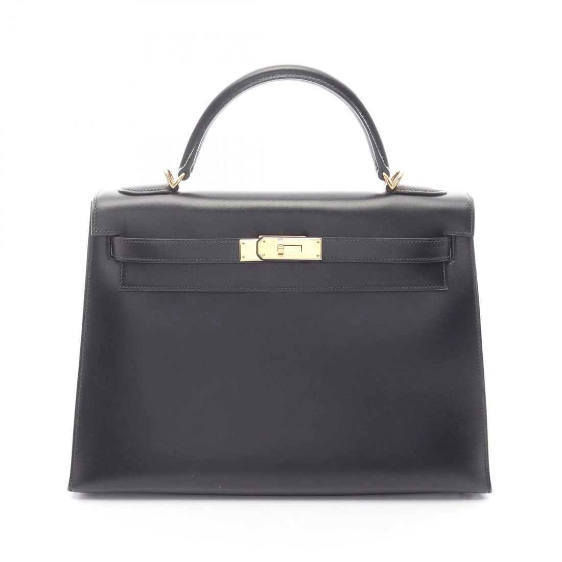 HERMES KELLY 32 SHOULDER HANDBAG: HERMES Kelly 32 Shoulder Handbag Brand: HERMES Type: Handbag Material: Box calf leather × Calfskin (cowhide) Color: Black??ish colors Size: H:23cm x W:32cm x D:12cm (H:9.1" x W:12.6" x D:4.7") Ha