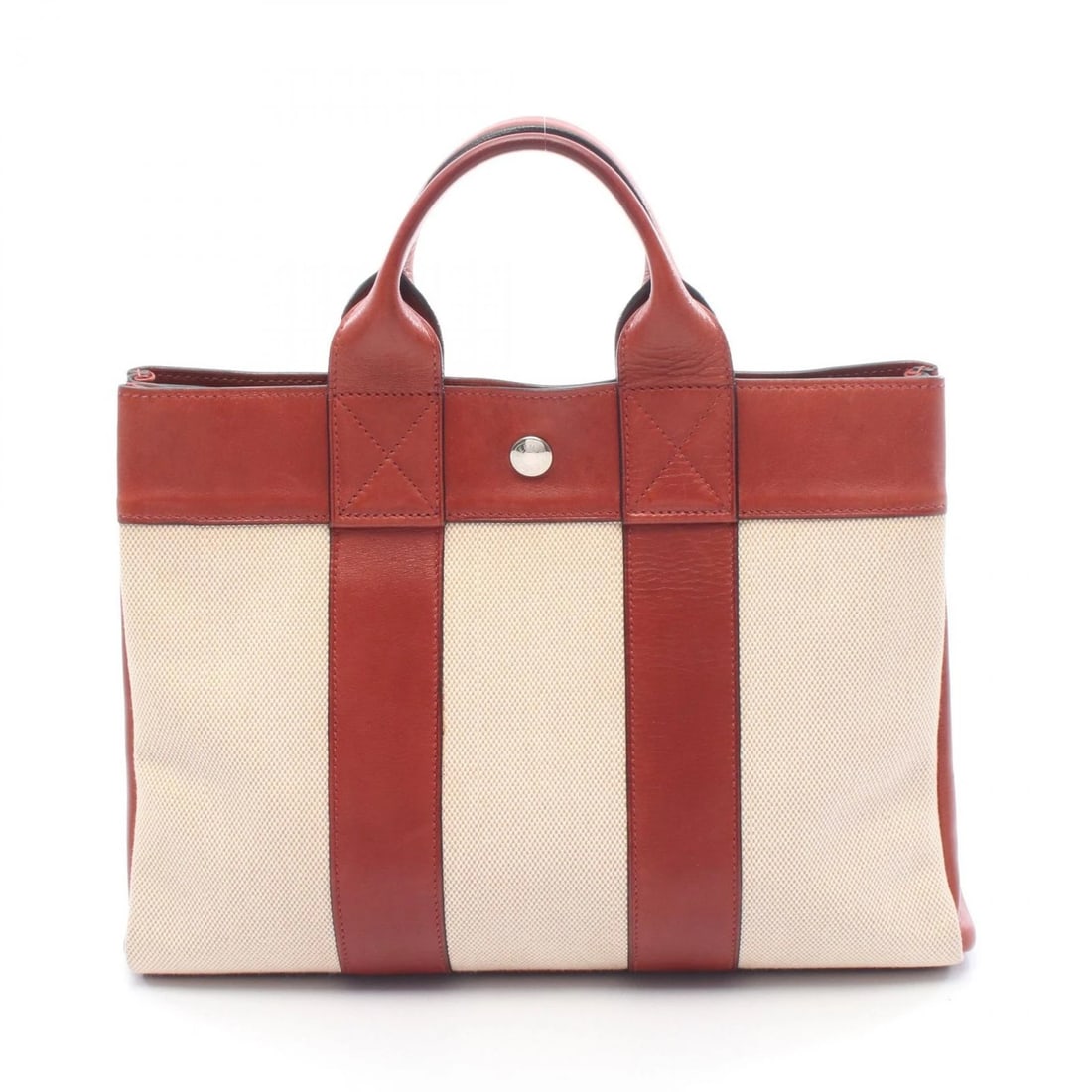 HERMES FOURRE-TOUT PM TOTE HAND BAG F TOILE H LEATHER NATURAL ROUGE: HERMES Fourre-tout PM Tote hand Bag F Toile H leather natural rouge Brand: HERMES Type: Tote Bag Material: Toile H × leather × Toile H Color: Natural / Beige??ish colors × Brown??ish colors Siz