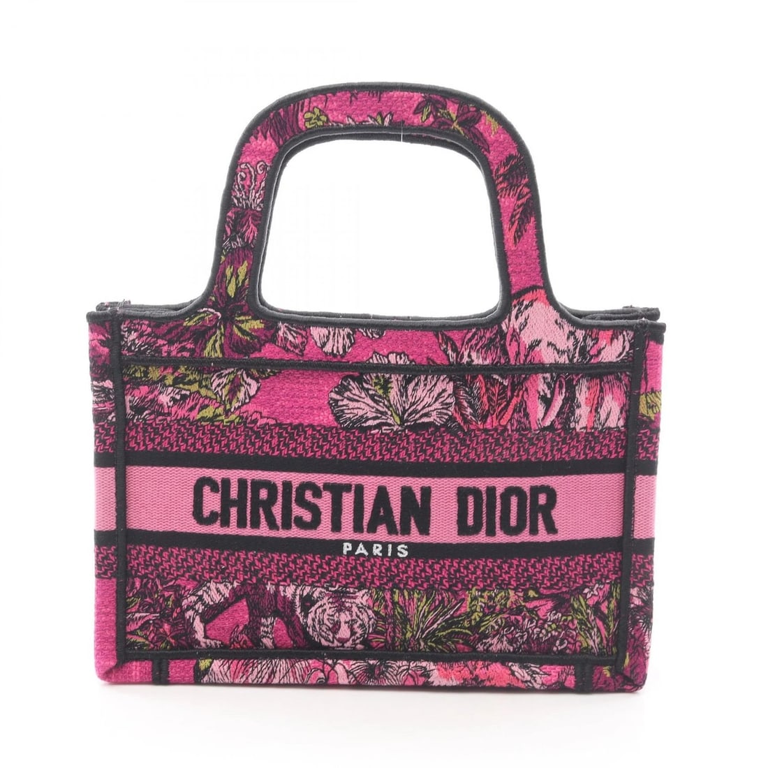 CHRISTIAN DIOR BOOK TOTE MINI HANDBAG: Christian Dior BOOK TOTE Mini Handbag Brand: Dior Type: Handbag Material: canvas Color: Pink??ish colors × Multicolor??ish colors Size: H:15cm x W:23cm x D:6cm (H:5.9" x W:9.1" x D:2.4") 