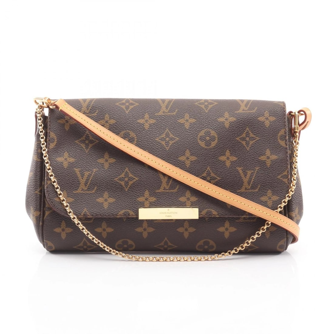 LOUIS VUITTON FAVORITE MM CHAIN SHOULDER CROSSBODY HANDBAG: LOUIS VUITTON Favorite MM chain shoulder crossbody Handbag Brand: LOUIS VUITTON Type: Handbag Material: Monogram × PVC coated canvas × leather Color: Brown??ish colors Size: H:16.5cm x