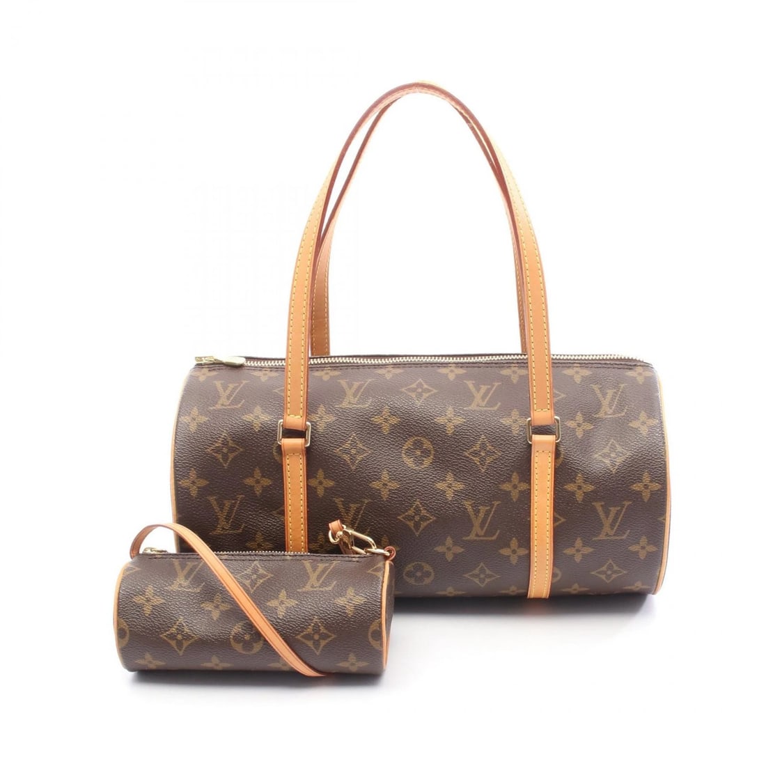LOUIS VUITTON PAPILLON 30 SHOULDER HANDBAG: LOUIS VUITTON Papillon 30 Shoulder Handbag Brand: LOUIS VUITTON Type: Handbag Material: Monogram × PVC coated canvas × leather Color: Brown??ish colors Size: H:15cm x W:30cm x D:15cm (H:5.9" x W