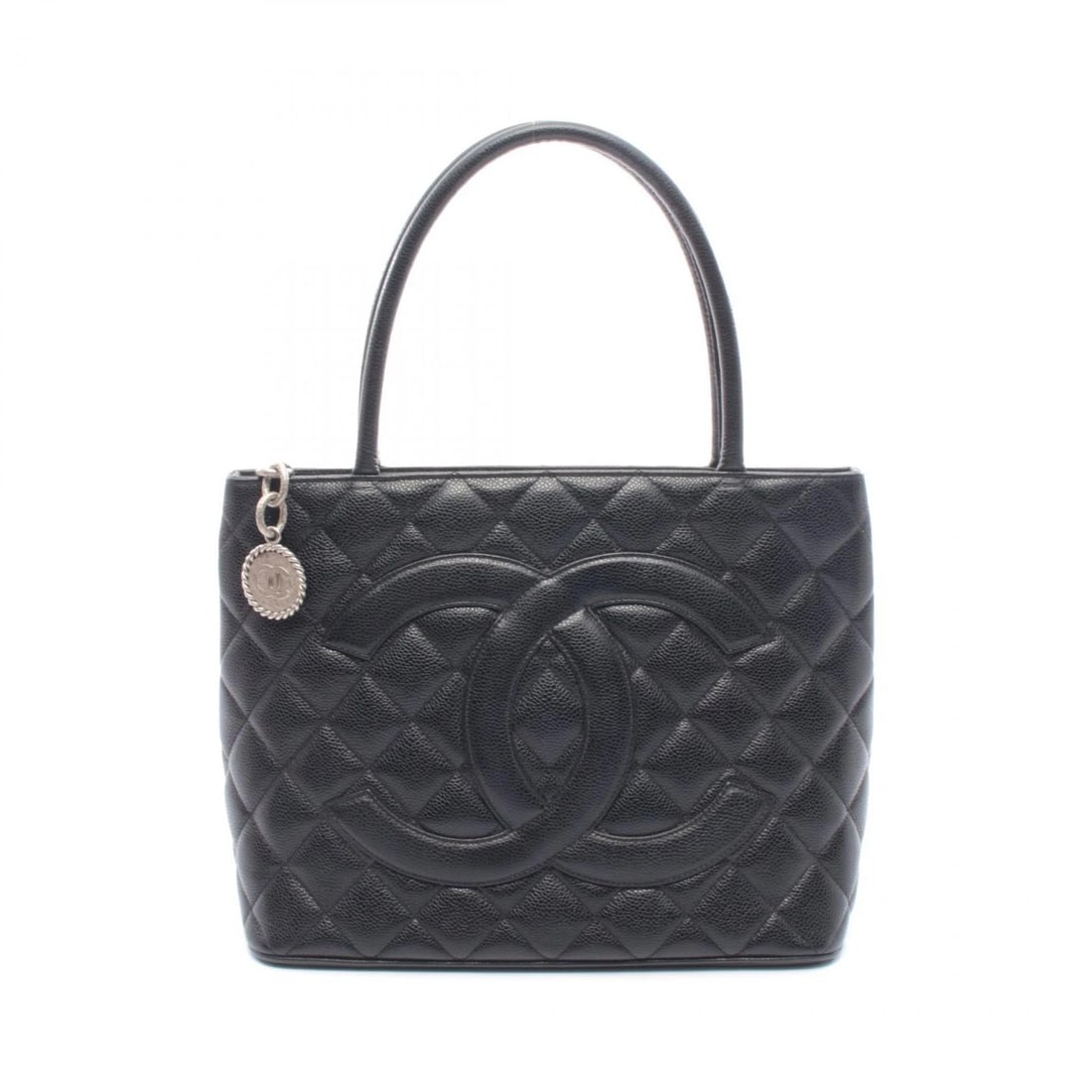 CHANEL MEDALLION TOTE HAND BAG: CHANEL Medallion tote hand Bag Brand: CHANEL Type: Tote Bag Material: leather × Calfskin (cowhide) Color: Black??ish colors Size: H:24cm x W:29cm x D:14cm (H:9.4" x W:11.4" x D:5.5") 