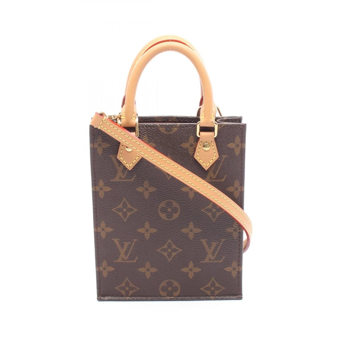 LOUIS VUITTON PETIT SAC PLAT CROSSBODY HANDBAG: LOUIS VUITTON Petit Sac Plat Crossbody Handbag Brand: LOUIS VUITTON Type: Handbag Material: Monogram × PVC coated canvas × leather Color: Brown??ish colors Size: H:17cm x W:13.5cm x D:4.5cm