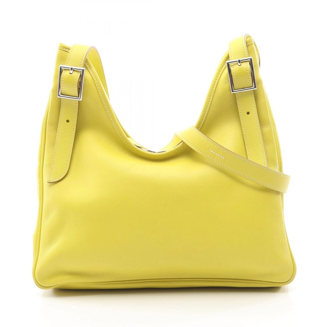 HERMES MASAI CUT 32 SHOULDER BAG: HERMES Masai Cut 32 Shoulder Bag Brand: HERMES Type: Shoulder Bag Material: Vaux Swift leather × leather × Vaux Swift leather Color: Lime / Yellow??ish colors Size: H:19cm x W:32cm x D:7cm (H:7.