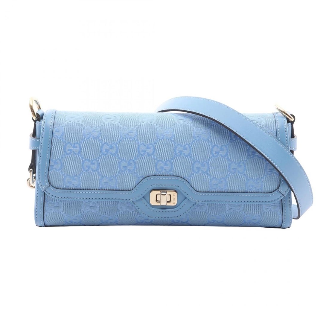 GUCCI LUCE SMALL GG CANVAS SHOULDER BAG: GUCCI Luce Small GG Canvas Shoulder Bag Brand: GUCCI Type: Shoulder Bag Material: canvas × leather Color: Blue??ish colors Size: H:12.5cm x W:27cm x D:6cm (H:4.9" x W:10.6" x D:2.4") 