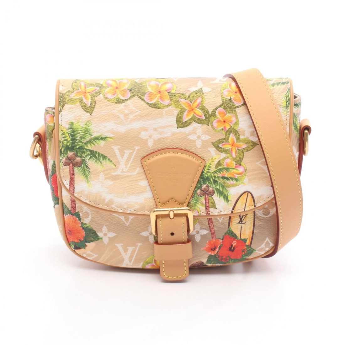 LOUIS VUITTON MONTSOURIS MESSENGER PM SHOULDER BAG: LOUIS VUITTON Montsouris Messenger PM Shoulder Bag Brand: LOUIS VUITTON Type: Shoulder Bag Material: PVC coated canvas × leather Color: Beige / Beige??ish colors × Multicolor??ish colors 