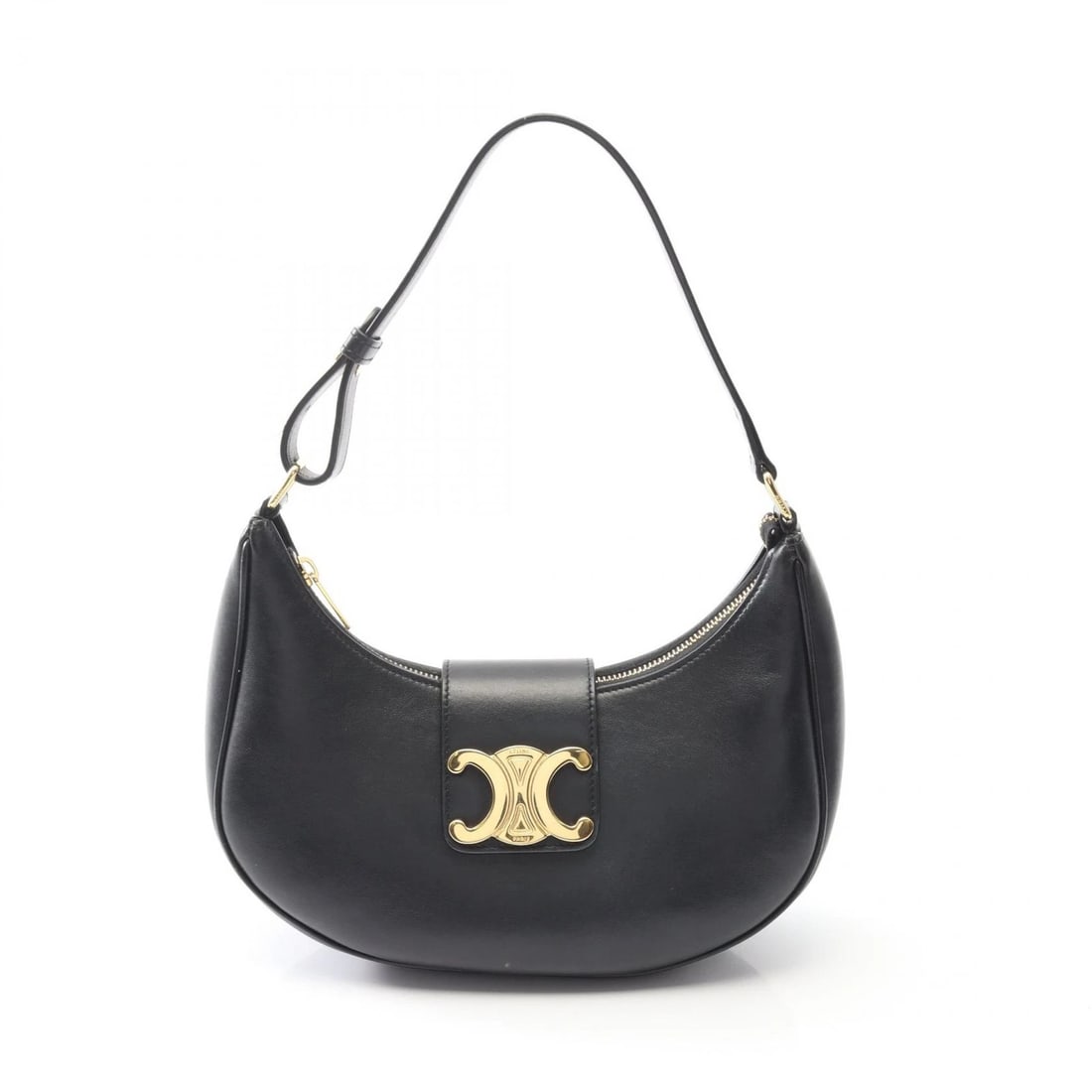 CELINE AVA TRIOMPHE MEDIUM SHOULDER BAG: CELINE AVA Triomphe Medium Shoulder Bag Brand: CELINE Type: Shoulder Bag Material: leather Color: Black??ish colors Size: H:14cm x W:23.5cm x D:7cm (H:5.5" x W:9.3" x D:2.8") Accessories: None