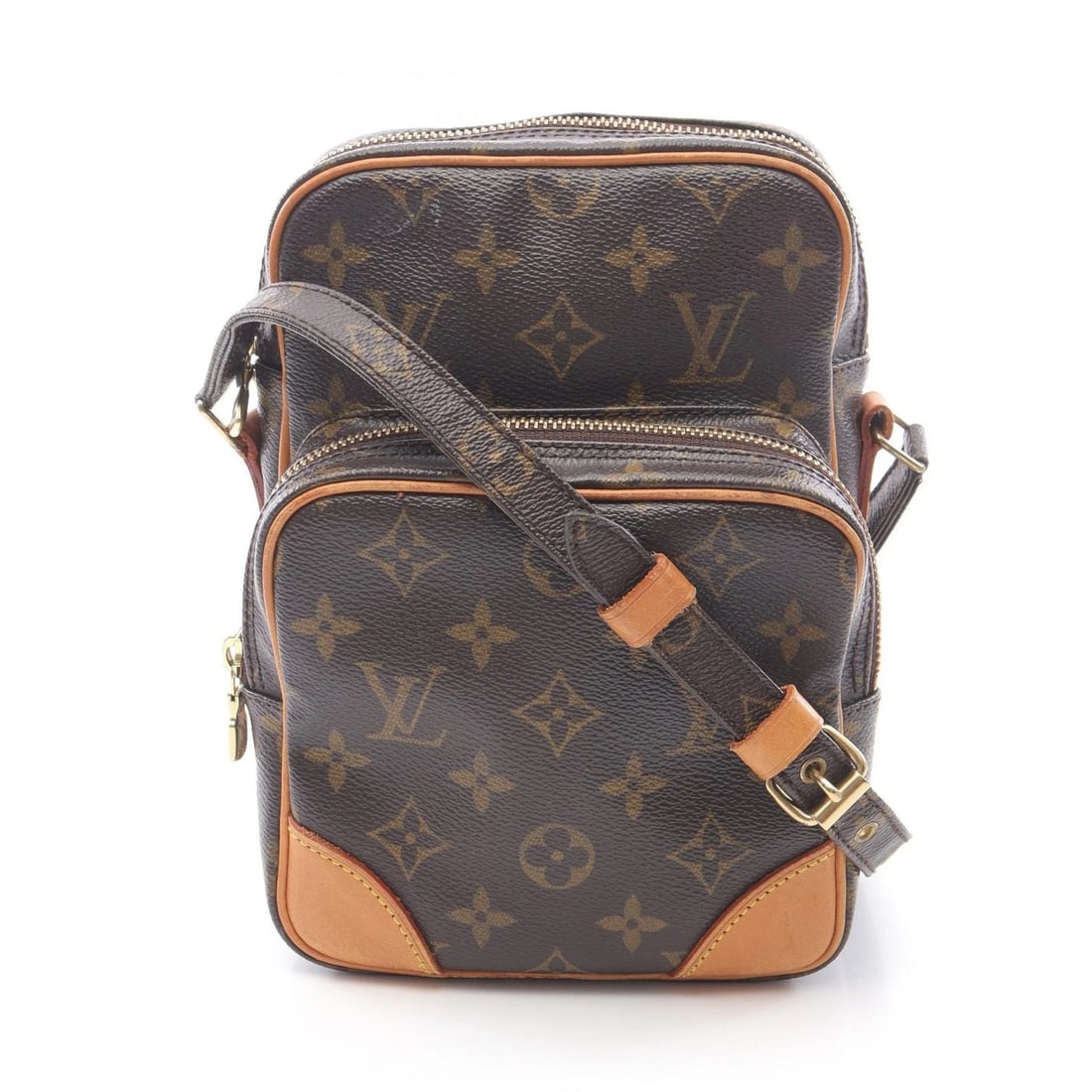 LOUIS VUITTON AMAZON SHOULDER BAG: LOUIS VUITTON Amazon Shoulder Bag Brand: LOUIS VUITTON Type: Shoulder Bag Material: Monogram × PVC coated canvas × leather Color: Brown??ish colors Size: H:21cm x W:15cm (H:8.3" x W:5.9") 