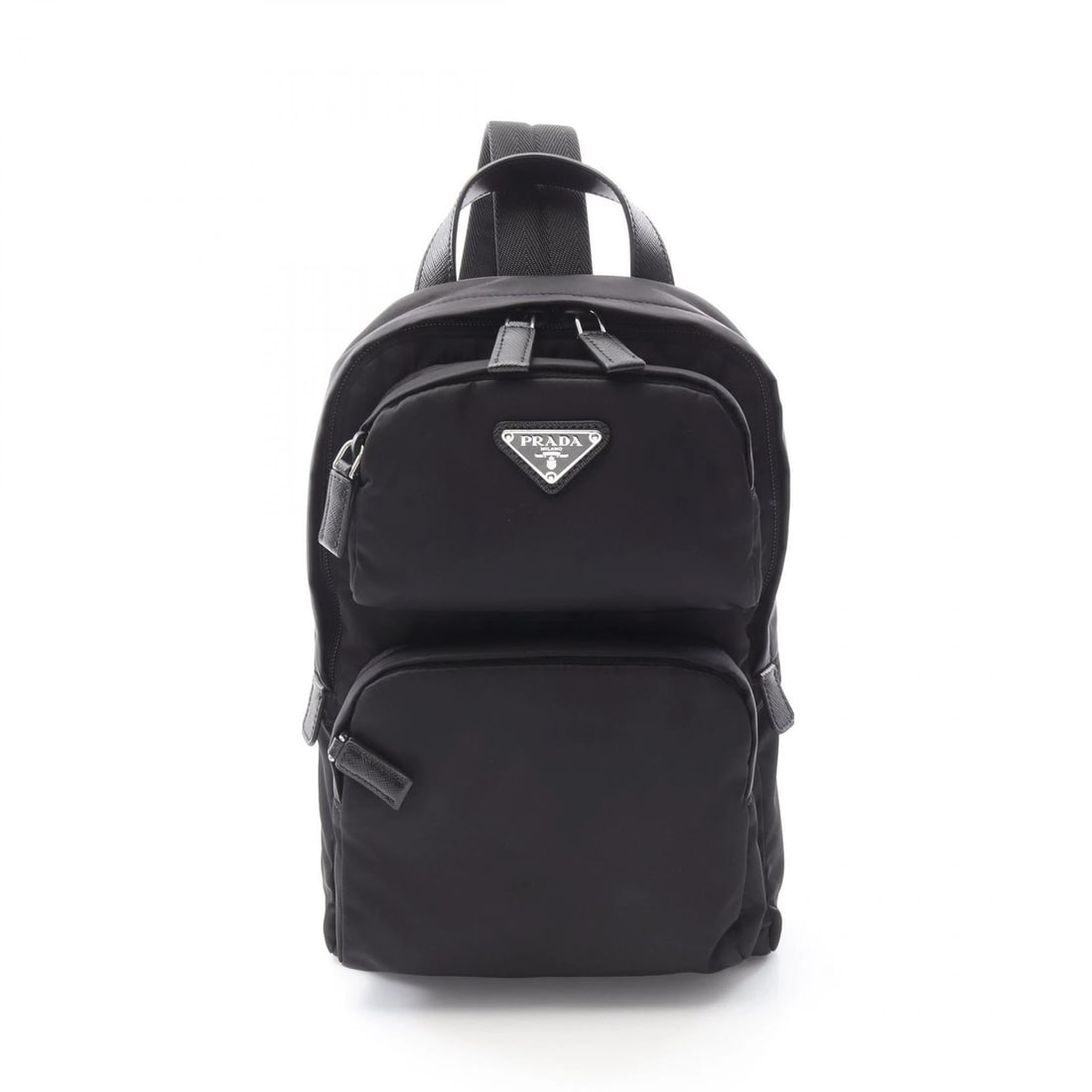 PRADA RE-NYLON WAIST CROSSBODY SHOULDER BAG: PRADA Re-Nylon Waist Crossbody Shoulder Bag Brand: PRADA Type: Waist bag Body bag Material: Nylon × Saffiano leather Color: Black??ish colors Size: H:30cm x W:20cm x D:4cm (H:11.8" x W:7.9" x