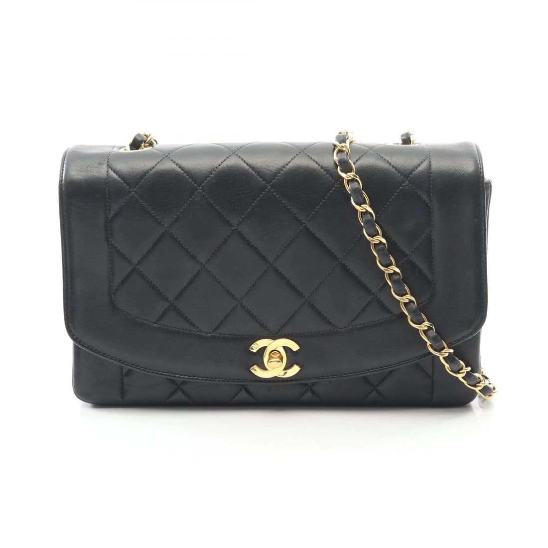 CHANEL MATELASSE DIANA FLAP CHAIN CROSSBODY SHOULDER BAG: CHANEL Matelasse Diana Flap chain crossbody Shoulder Bag Brand: CHANEL Type: Shoulder Bag Material: Lambskin (sheep leather) Color: Black??ish colors Size: H:16cm x W:25cm x D:7cm (H:6.3" x W:9.8"