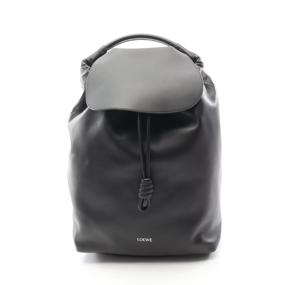 LOEWE FLAMENCO BACKPACK BAG LEATHER BLACK: LOEWE Flamenco Backpack Bag Leather Black Brand: LOEWE Type: Rucksack Backpack Material: leather Color: Black??ish colors Size: H:43cm x W:28cm x D:16.5cm (H:16.9" x W:11.0" x D:6.5") Accessories